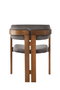 Hanah Home Sillón de Terciopelo CO - 029 Nogal y Antracita